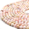Pink Opal Beads | Smooth Australian Pink Opal Round Beads | 6mm 8mm 10mm | Gemstone Beads by the Strand