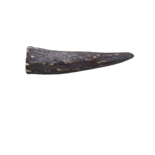 Tusk Pendant | 2.75" Dark Brown Dyed Acrylic Antler/Tusk Shaped Pendant with Side-Drilled Hole