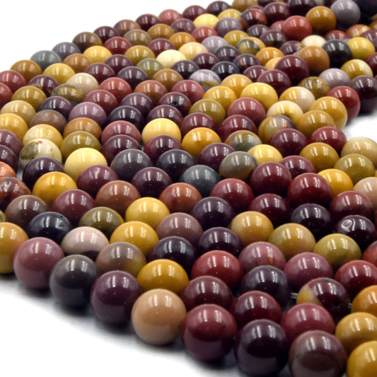 Mookaite Jasper Beads | Smooth Mookaite Round Beads | 2mm 4mm 6mm 8mm 10mm | Single Strands | Loose Beads