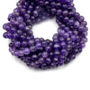 Amethyst Beads | Smooth Amethyst Round Beads | 6mm 8mm 10mm | Natural Gemstone Beads
