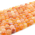 Carnelian Beads | Smooth Mixed Carnelian Round Beads | 6mm 8mm 10mm | Loose Gemstone Beads