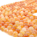 Carnelian Beads | Smooth Mixed Carnelian Round Beads | 6mm 8mm 10mm | Loose Gemstone Beads
