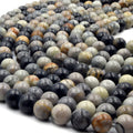 Picasso Jasper Beads | Smooth Gray Picasso Round Beads | 6mm 8mm 10mm | Loose Gemstone Beads