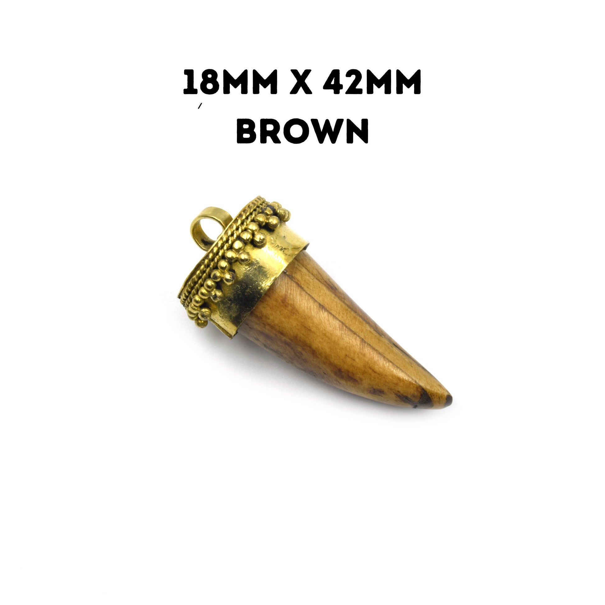 Bone Pendant | Mini Tusk/Claw Shaped Natural Ox Bone Pendant | Bone Charm | White, Brown | Multiple Sizes Available
