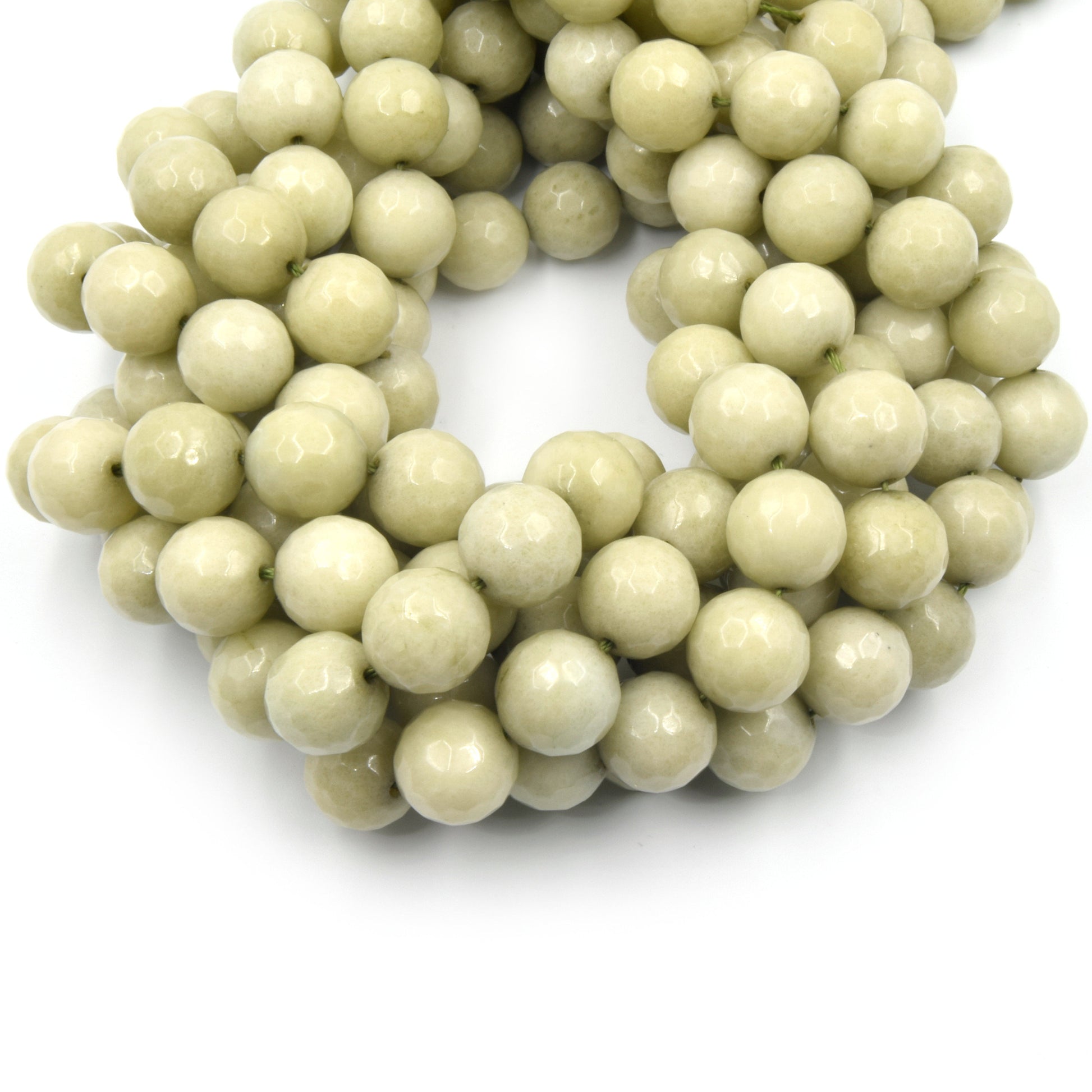 Faceted Jade Beads | 12mm Faceted Dyed Red Pink Orange Gray Blue Jade Round Beads with 1mm Holes - Sold by 15.5" Strands (~ 32 Beads)
