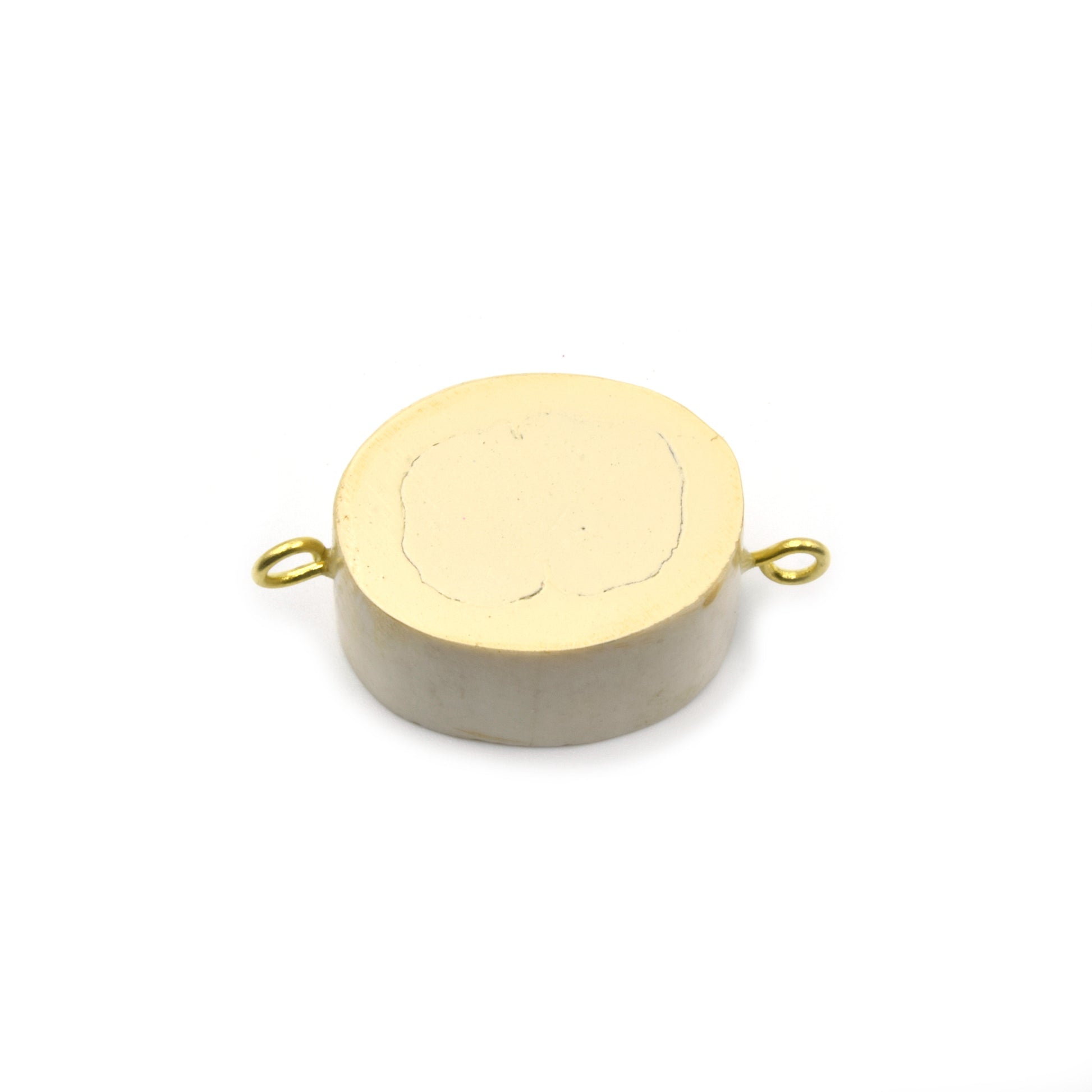 Bone Connectors | Thick Vertebrae Natural Ox Bone Connectors | 20mm x 28mm | White and Brown Connectors