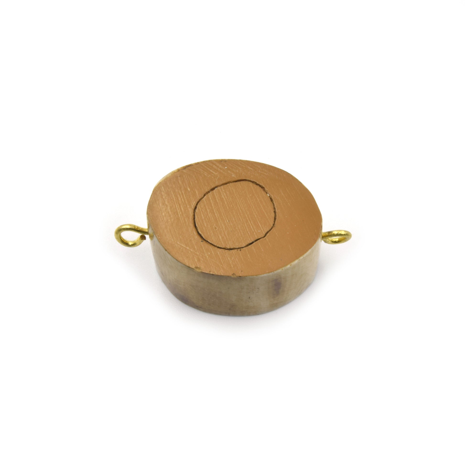 Bone Connectors | Thick Vertebrae Natural Ox Bone Connectors | 20mm x 28mm | White and Brown Connectors