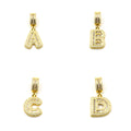 Alphabet Cubic Zirconia Pendant | Gold Letter with Rhinestone and CZ Accents with Ornate Bail | Initial Pendants | Letter Pendants