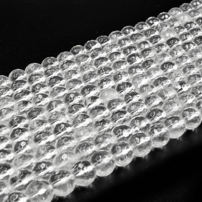 Clear Quartz Beads | Faceted Clear Quartz Round Beads | 6mm 8mm 10mm