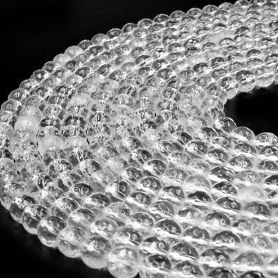 Clear Quartz Beads | Faceted Clear Quartz Round Beads | 6mm 8mm 10mm