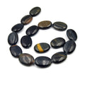 Tiger Eye Iron Beads | Smooth Oval Tiger Eye Iron Beads | Tiger Iron Gold Red Available