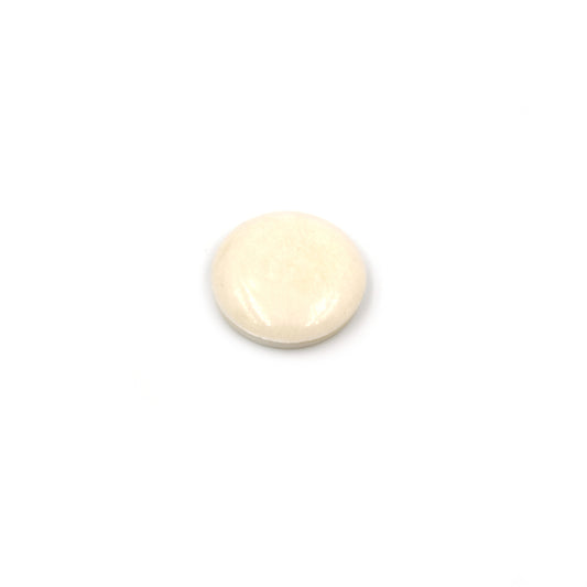 Ox Bone Cabochons | Round Natural Ox Bone Cabochons | 20mm x 20mm - 5mm Dome Height | White, Light Brown, Dark Brown