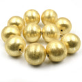 Copper Beads | Gold Brushed Round Metal Beads - 8mm 10mm 12mm