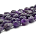 Amethyst Beads  | Natural Smooth Amethyst Teardrop Shaped Beads | High Quality Amethyst | Loose Gemstone Beads