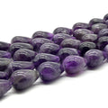 Amethyst Beads  | Natural Smooth Amethyst Teardrop Shaped Beads | High Quality Amethyst | Loose Gemstone Beads