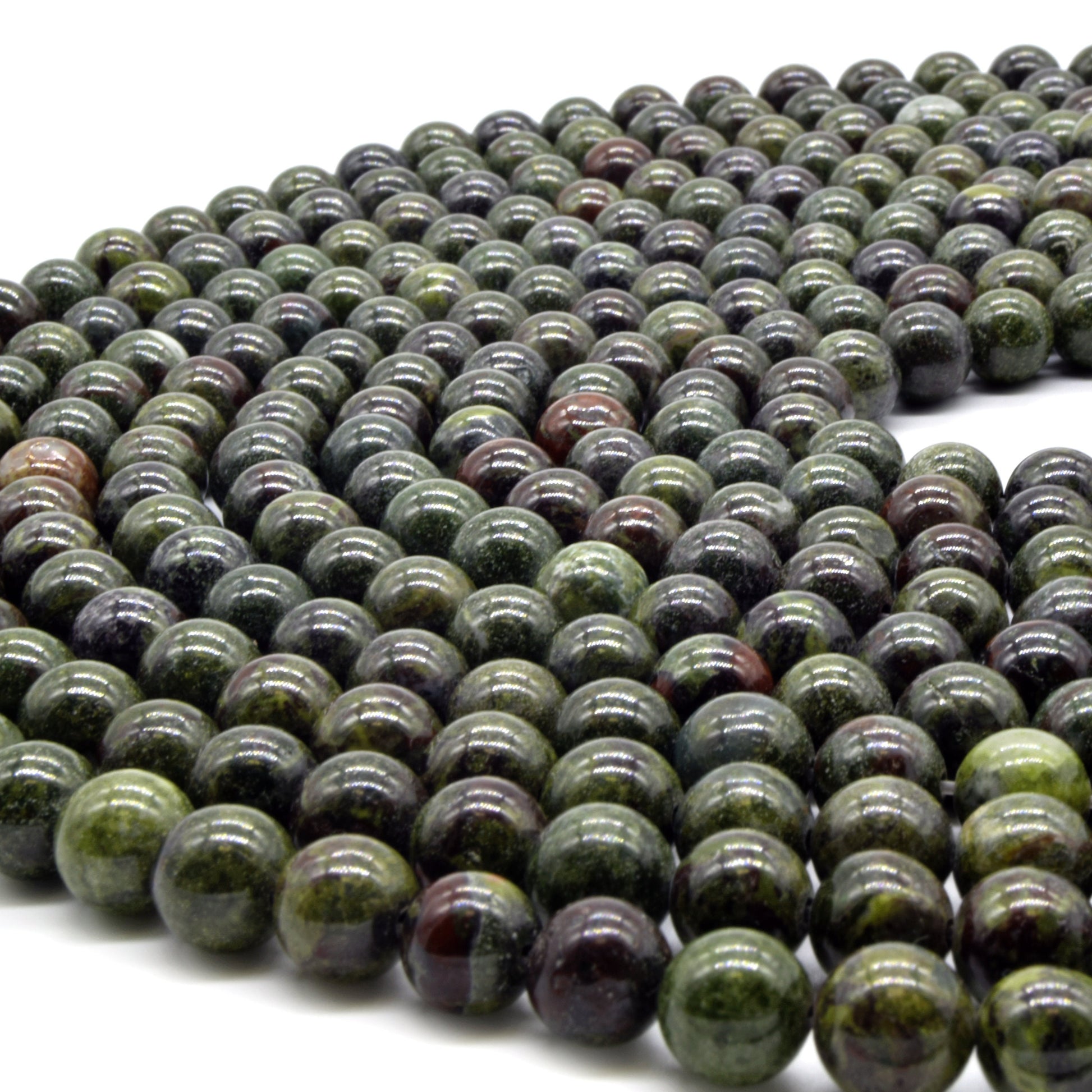Dragon Blood Stone Beads | Smooth Round Natural Dragon Blood Jasper Beads | 6mm 8mm 10mm 12mm Available