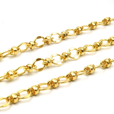 Copper Link Chain | 7mm  x 8mm Oval Link Chain | Gold Silver Bronze Available | Sold by the foot
