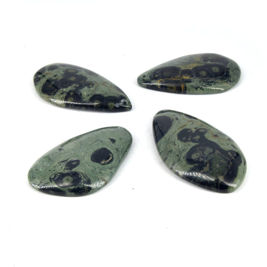Drilled Kambaba Jasper Pendant | Natural Top-Drilled Kambaba Jasper Cabochon | Kambaba Jasper Teardrop Rectangle Pendant
