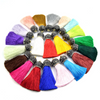 Tassels | 2.5 inch Luxe Silk Tassels with Rhinestone Pave Cap | Tassel Pendant