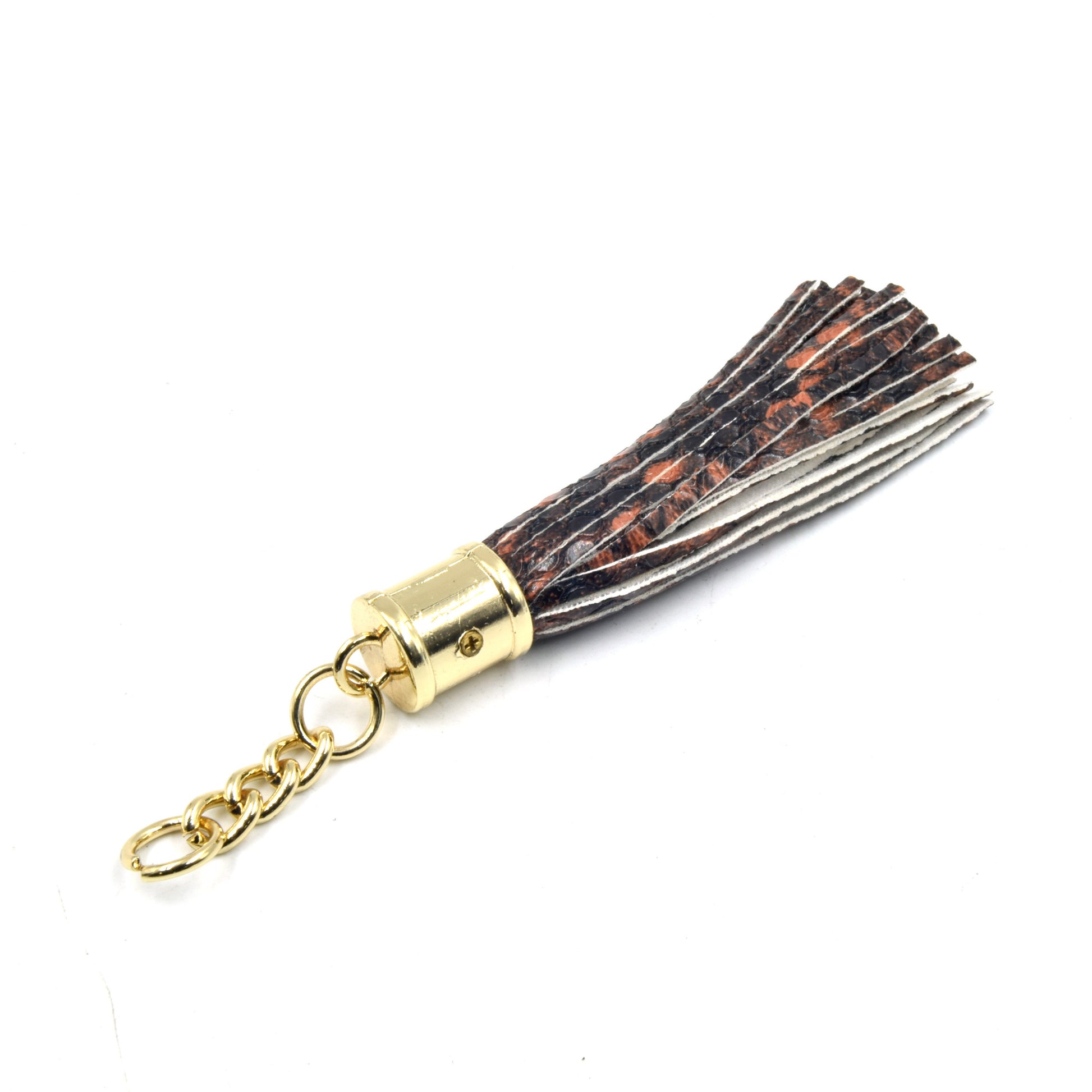 Snakeskin Tassels | 3 inch Faux Leather Snakeskin Tassel Pendants | Available in Red, Grey, and Brown Snakeskin | Animal Print Tassels