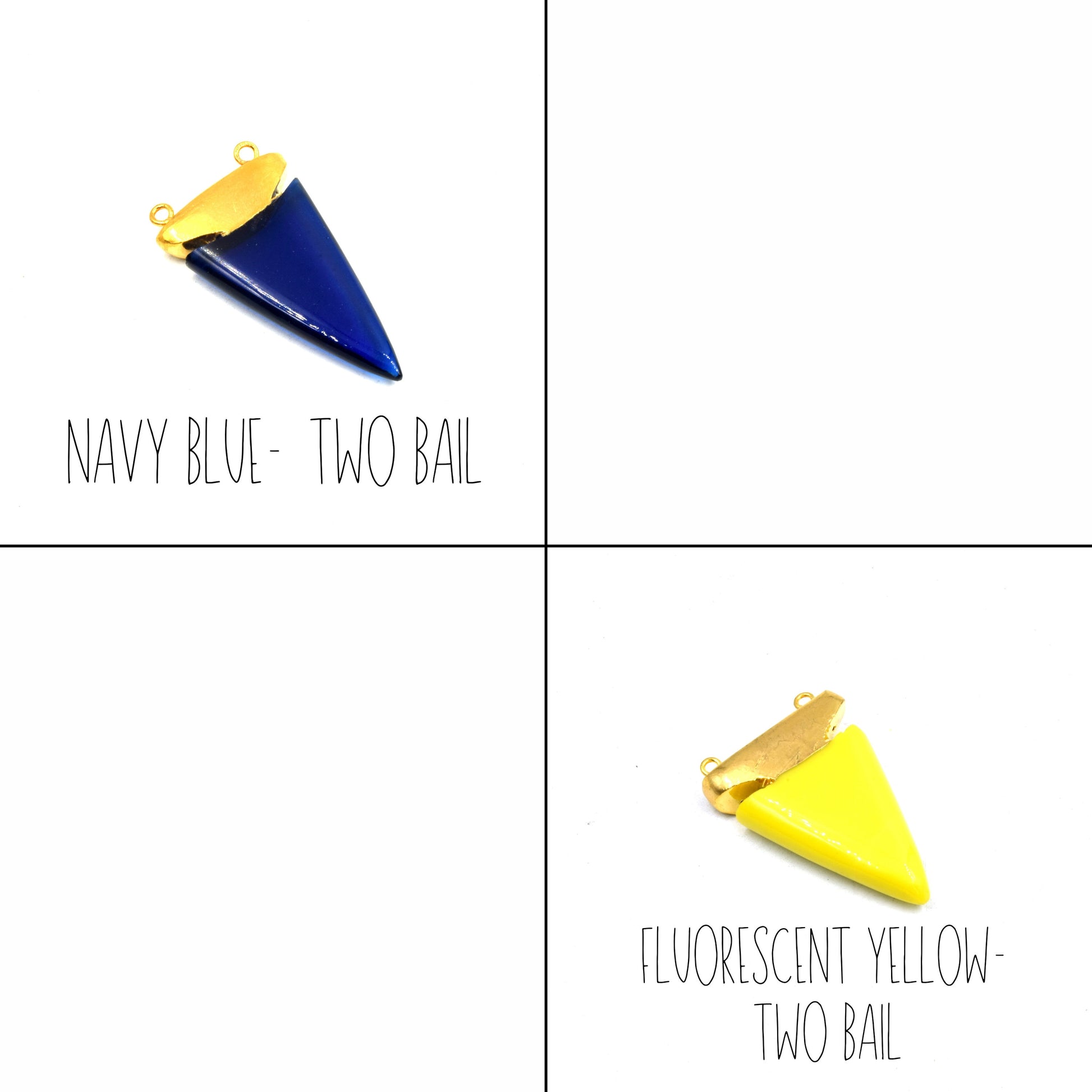 Gemstone Pendant | Gold Electroplated Arrowhead Chalcedony Pendants | Two Bail Styles Available | Limited Quantities Available