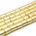 Copper Beads | Gold Brushed Tube Metal Beads - 8mm x 9mm Available