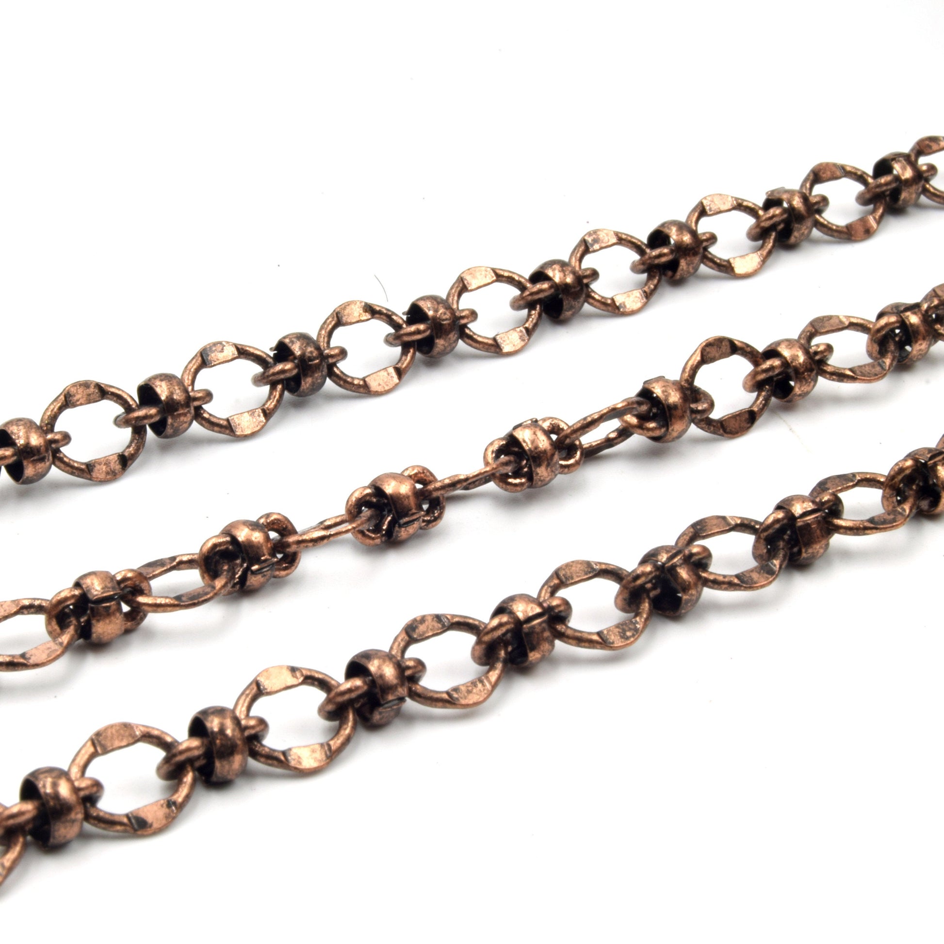 Copper Link Chain | 7mm  x 8mm Oval Link Chain | Gold Silver Bronze Available | Sold by the foot