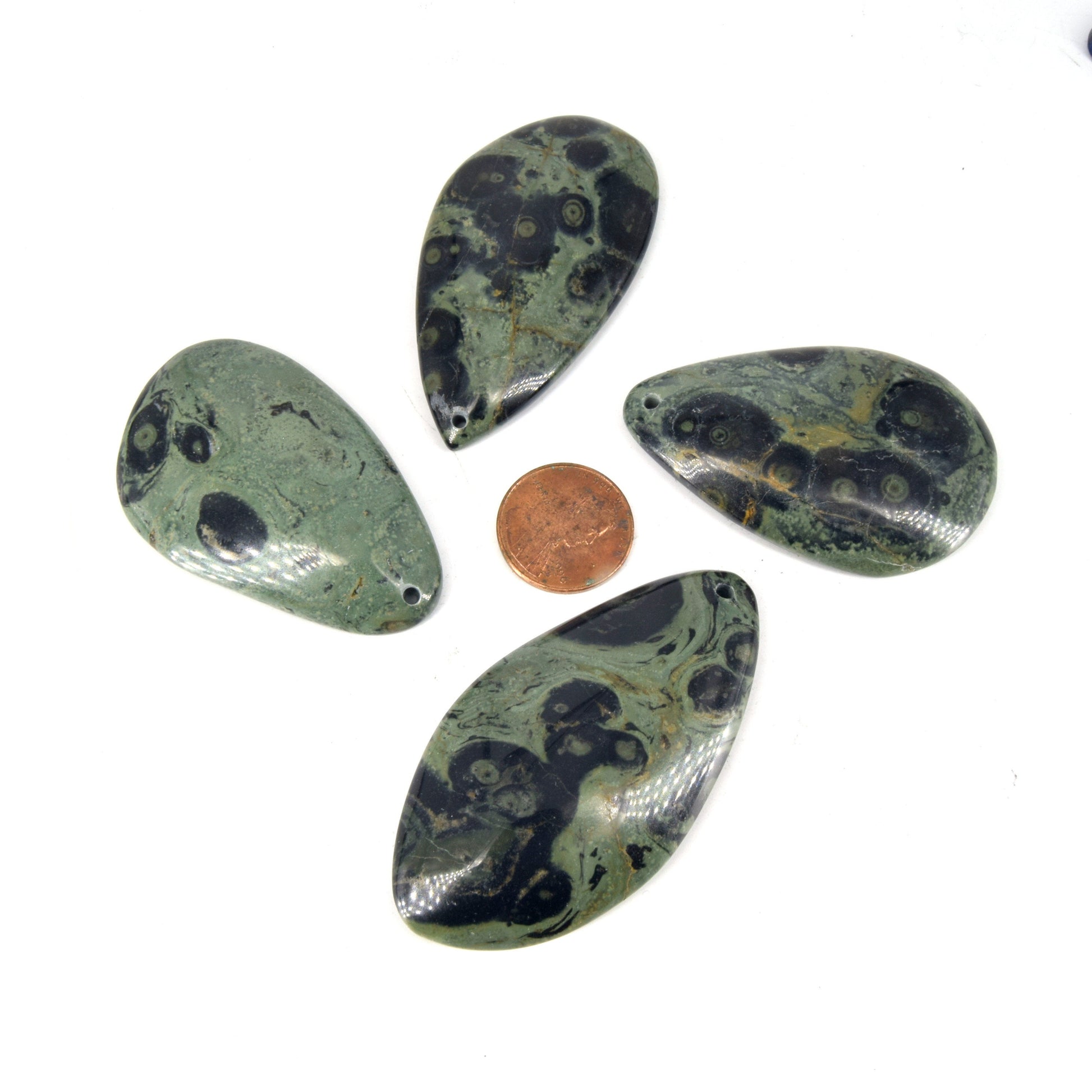 Drilled Kambaba Jasper Pendant | Natural Top-Drilled Kambaba Jasper Cabochon | Kambaba Jasper Teardrop Rectangle Pendant