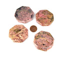 Drilled Rhodonite Pendant | Natural Top-Drilled Rhodonite Cabochon | Amazonite Teardrop Rectangle Circle Octagon Pendant