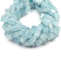Aquamarine Beads | Faceted Aquamarine Tumble Shape Beads | Natural Semi-Precious Gemstone