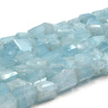 Aquamarine Beads | Faceted Aquamarine Tumble Shape Beads | Natural Semi-Precious Gemstone