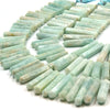 Amazonite Beads | Hand Cut Indian Gemstone | Faceted Point Pendulum Shaped Beads | High Quality Amazonite | Loose Gemstone Beads