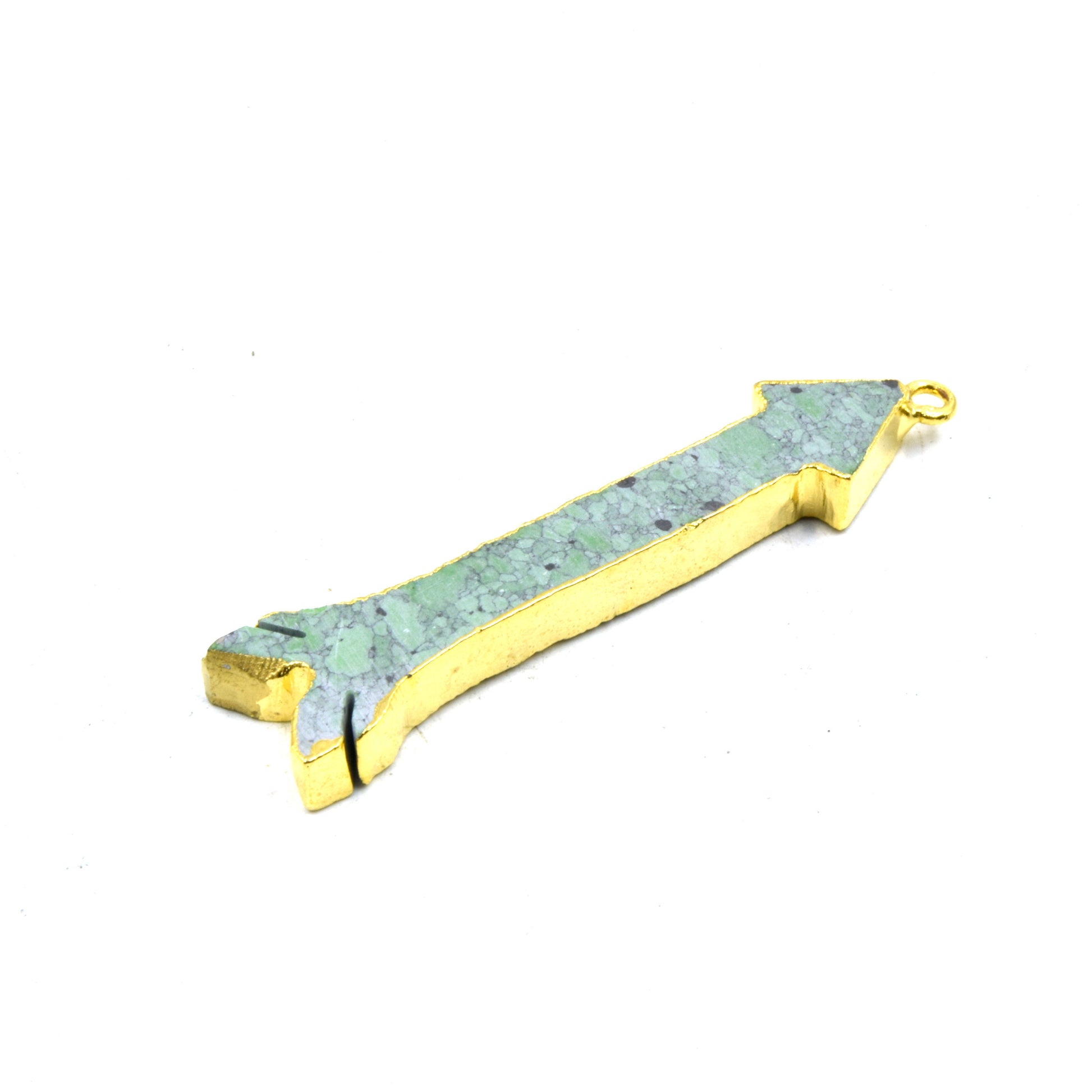 Arrow Pendants | Gold Electroplated Faux Stone Pendants | Limited Quantities Available