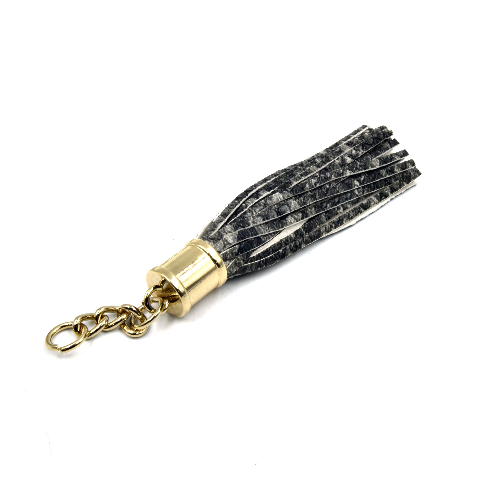 Snakeskin Tassels | 3 inch Faux Leather Snakeskin Tassel Pendants | Available in Red, Grey, and Brown Snakeskin | Animal Print Tassels