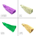 Tassel Pendants | 2 inch Wrap Cap Tassels | Threaded Tassel - Silk/Polyester