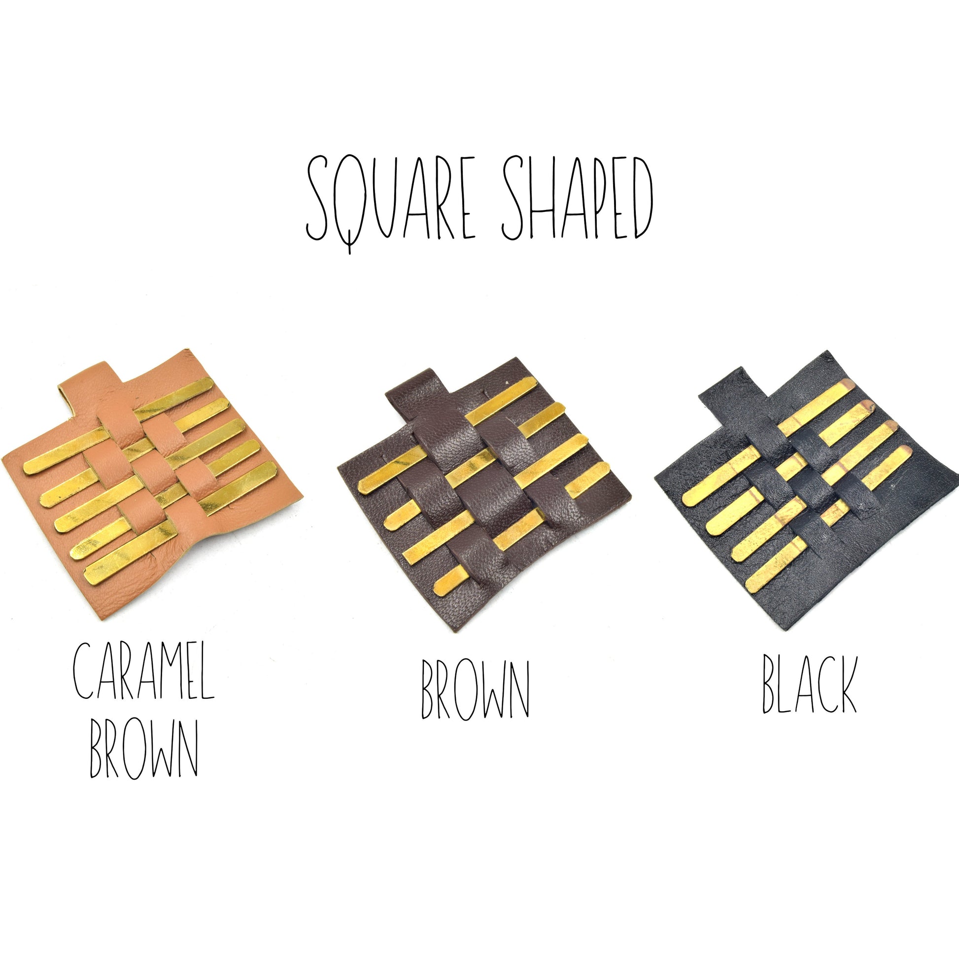 Woven Brass & Leather Pendant | Leather Focal Pendant | Unique Necklace Pendant