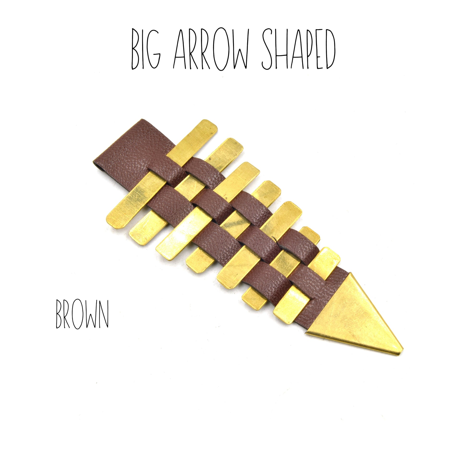 Woven Brass & Leather Pendant | Leather Focal Pendant | Unique Necklace Pendant