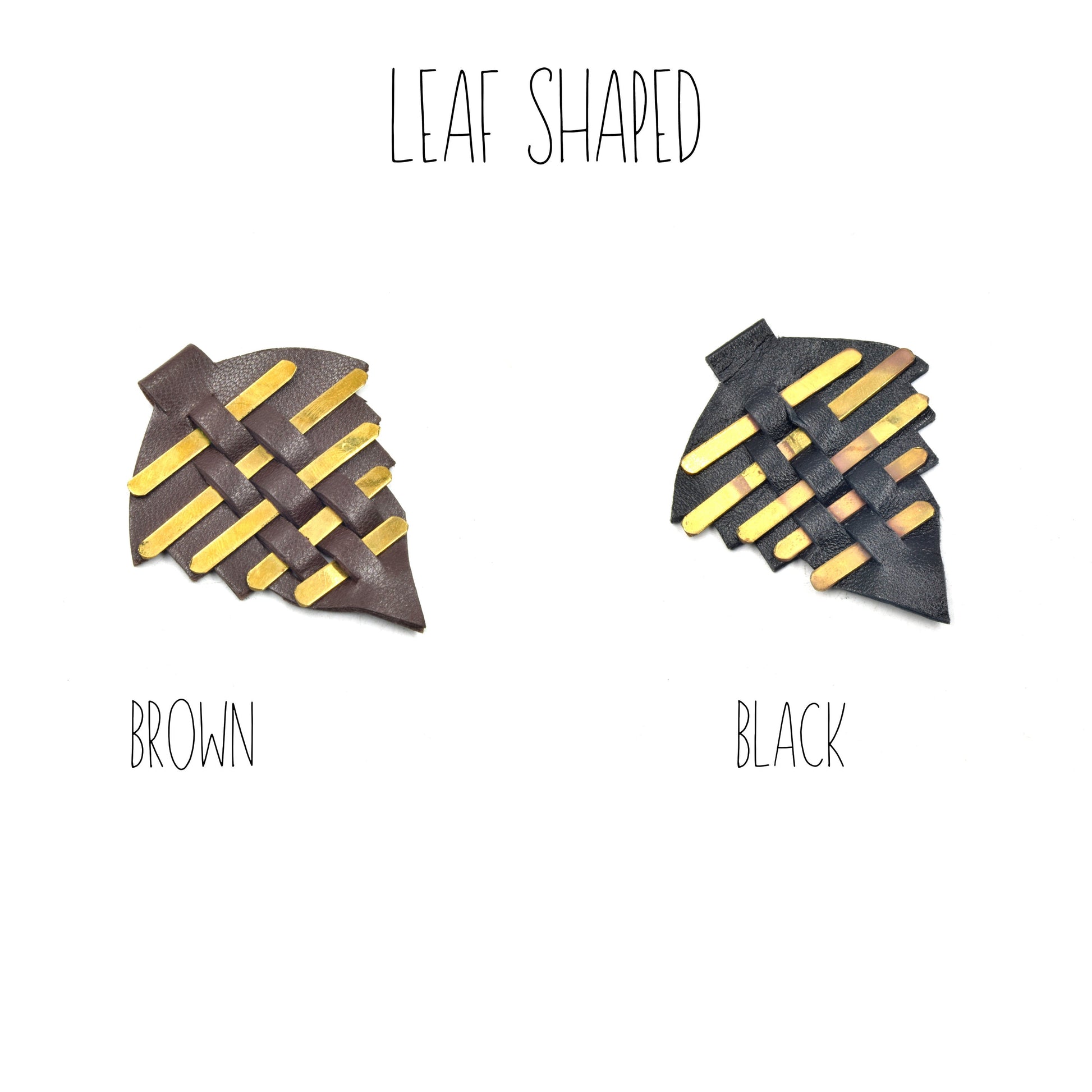 Woven Brass & Leather Pendant | Leather Focal Pendant | Unique Necklace Pendant