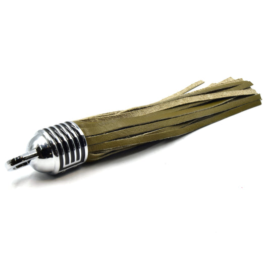 Leather Tassels | 7 inch Leather Tassel with Silver Cap | Leather Pendants | Purple Olive Brown Tassels | Long Tassels