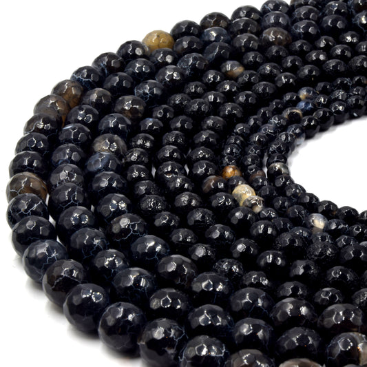 Faceted Agate Beads | Mixed Agate Beads | Dyed Agate Round Beads | 6mm 8mm 10mm Available | 9 Colors Available