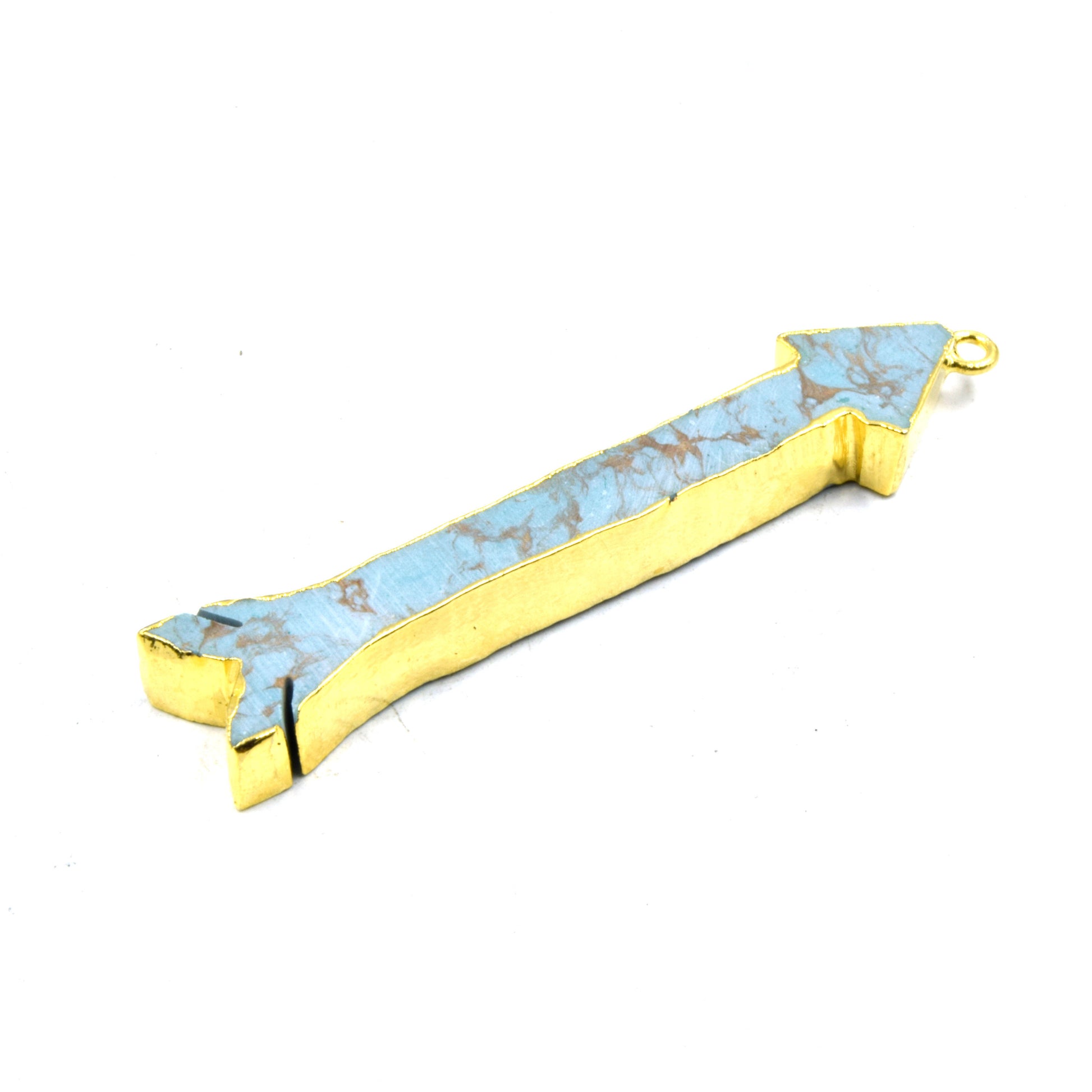 Arrow Pendants | Gold Electroplated Faux Stone Pendants | Limited Quantities Available