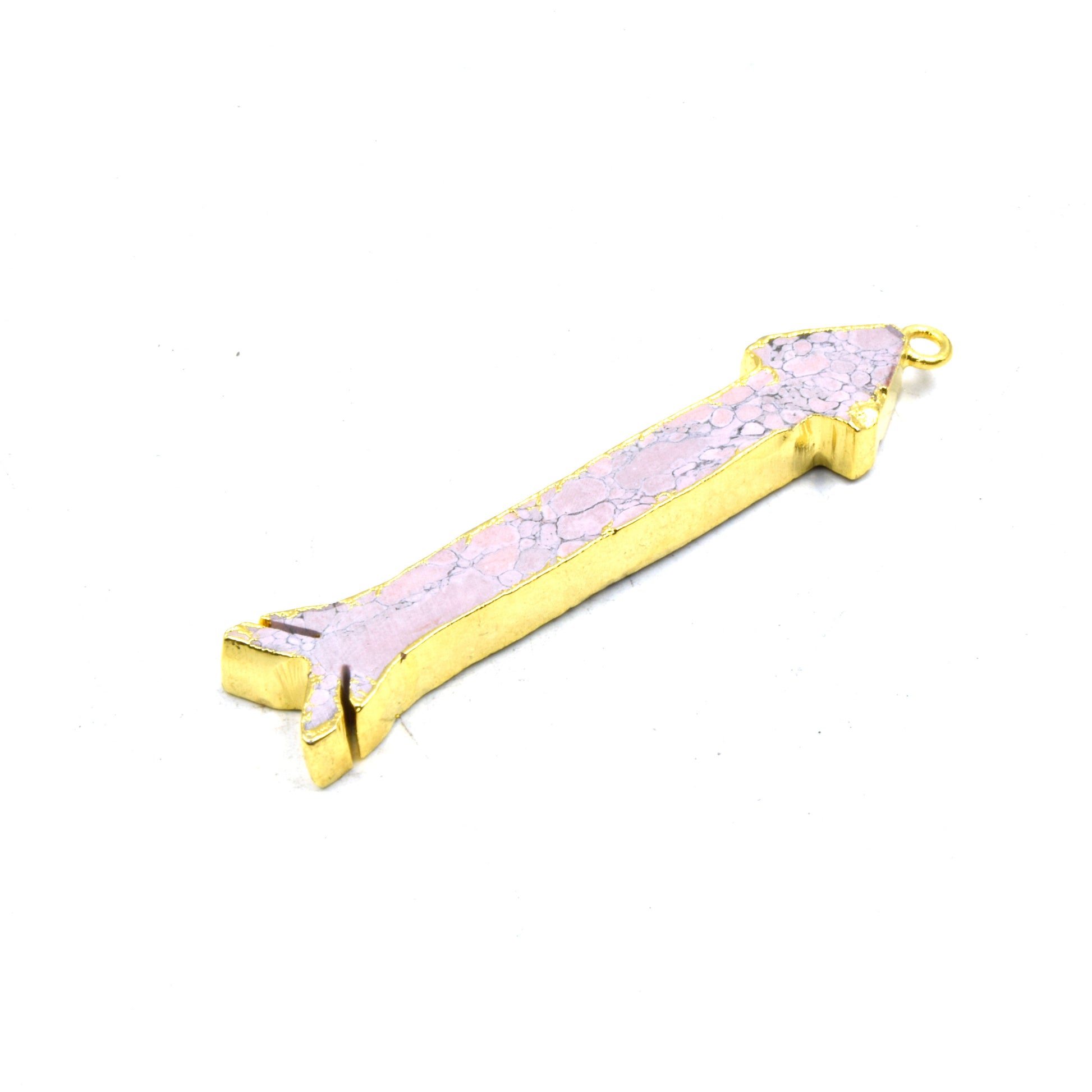 Arrow Pendants | Gold Electroplated Faux Stone Pendants | Limited Quantities Available
