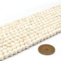 Faceted White Magnesite Beads | Faceted Round Magnesite Beads - 4mm 6mm 8mm 10mm 12mm 16mm
