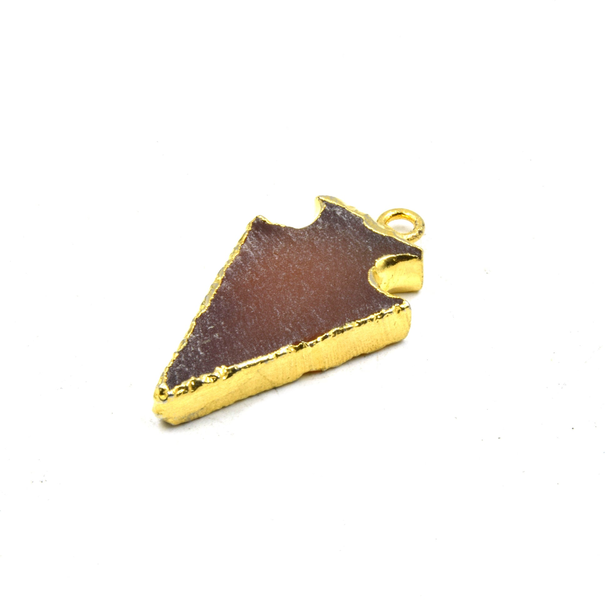 Gemstone Pendant | Gold Electroformed Arrow Pendants| Labradorite, Agate, Prehnite | Beading Supplies | Limited Quantities Available
