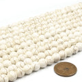 White Magnesite Beads | Smooth Round Magnesite Beads - 4mm 6mm 8mm 10mm 12mm 16mm