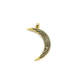 CZ Crescent Moon Pendant | Moon Charm | Celestial Pendant | Cubic Zirconia Moon in Gold Silver Rosegold
