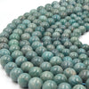 Large Hole Amazonite Beads | Green Russian Amazonite Smooth Round Shaped Beads with 2mm Holes | 7.5&quot; Strand | 8mm 10mm Available