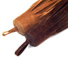 Faux Suede Tassel | Soft Tassels | 4.25 inch Wrap Tassel Pendant with Loop | Brown Tassels | Focal Pendant