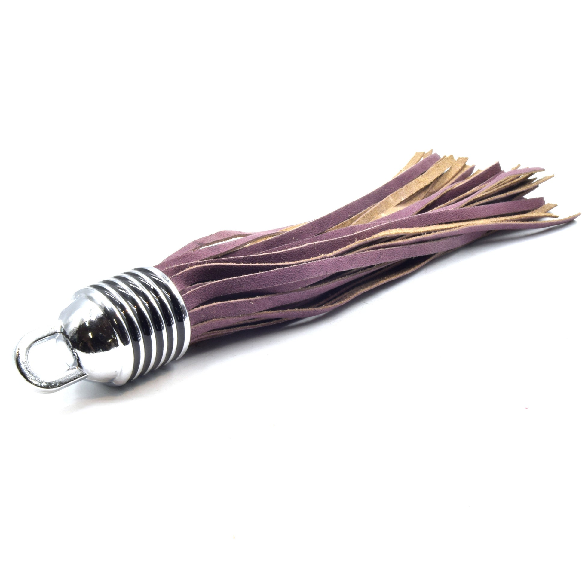 Leather Tassels | 7 inch Leather Tassel with Silver Cap | Leather Pendants | Purple Olive Brown Tassels | Long Tassels