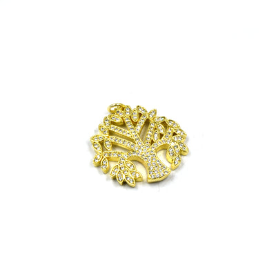 CZ Charm | Cubic Zirconia Tree of Life Pendant | Gold, Silver, Gunmetal, Rose Gold | Bracelet Charm | Focal Pendant